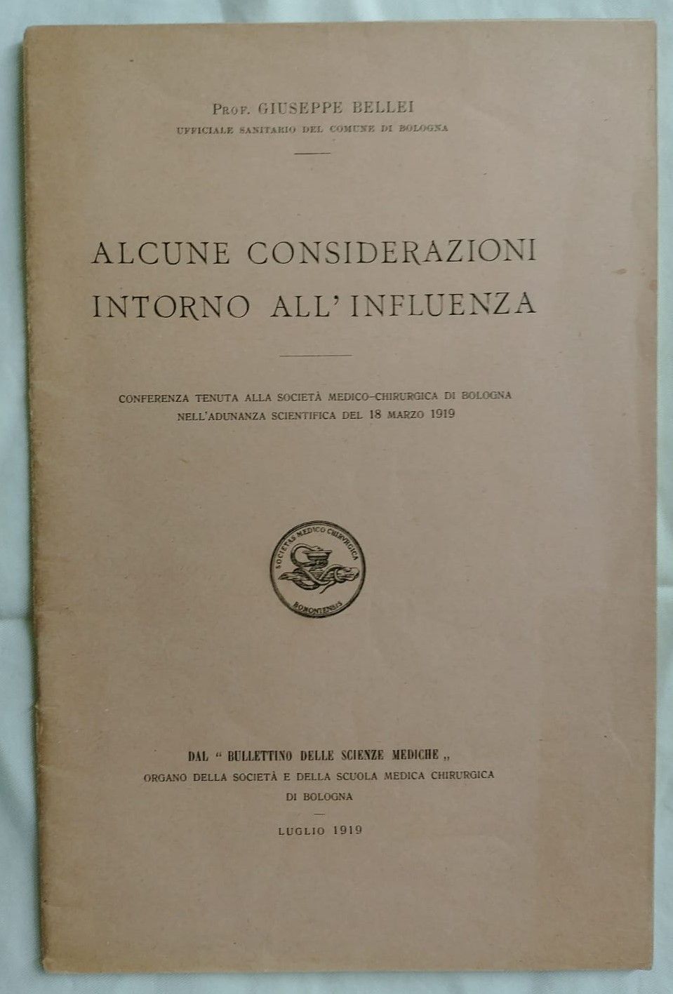 Il mistero dell’influenza detta “Spagnola” in due rari opuscoli del 1919