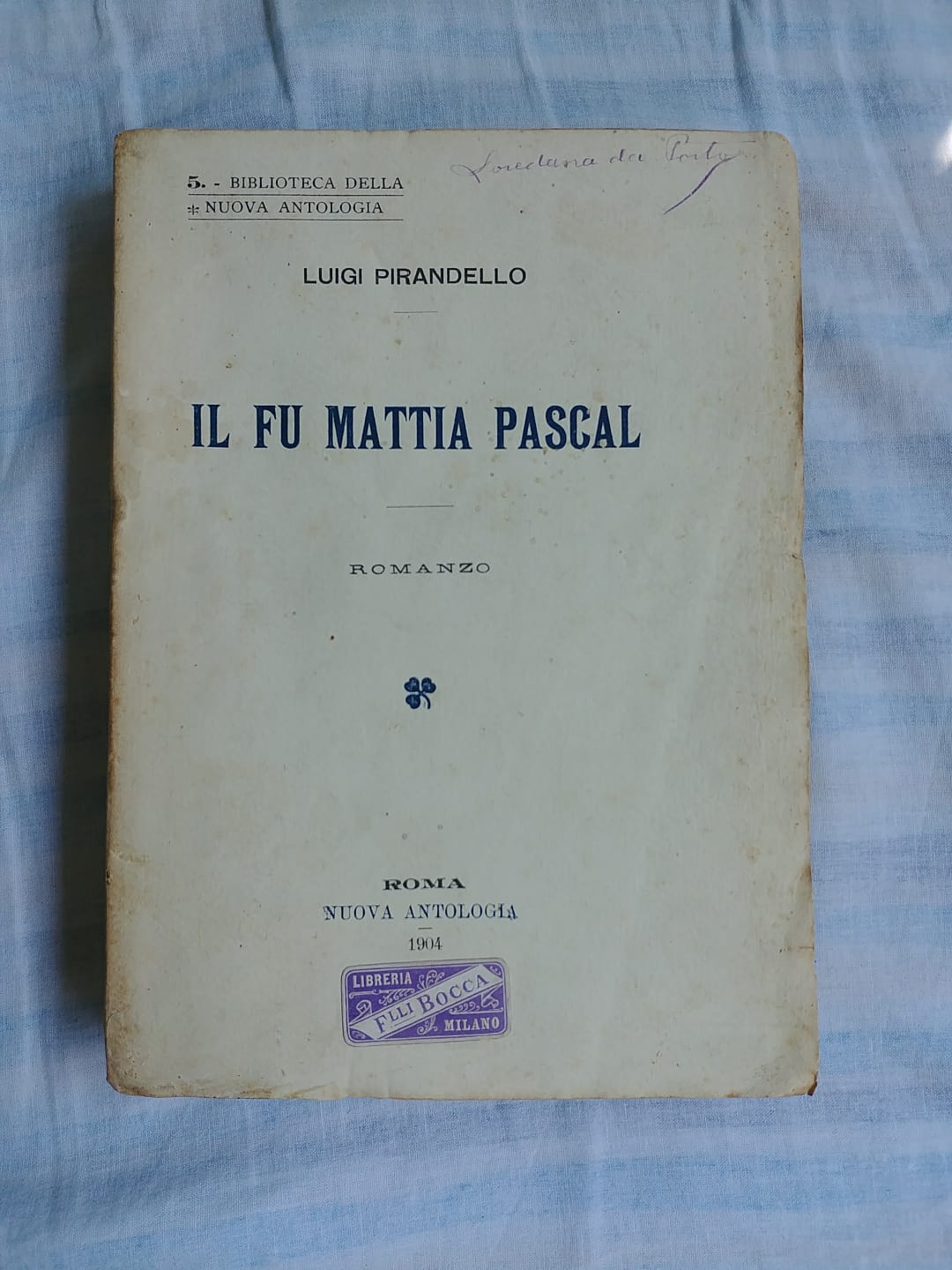 …quando a Piazza Diaz (Milano) presi “Il fu Mattia Pascal” di Pirandello per 15.000 lire