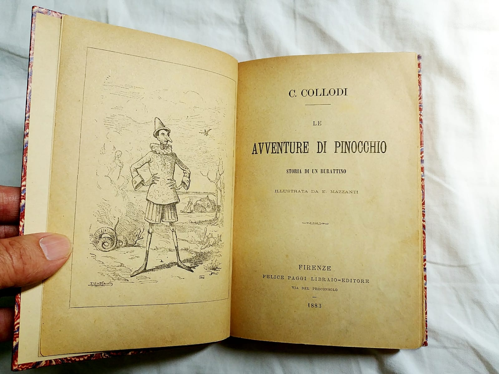 Ops! “Le avventure di Pinocchio” di Carlo Collodi in prima edizione a 20 €