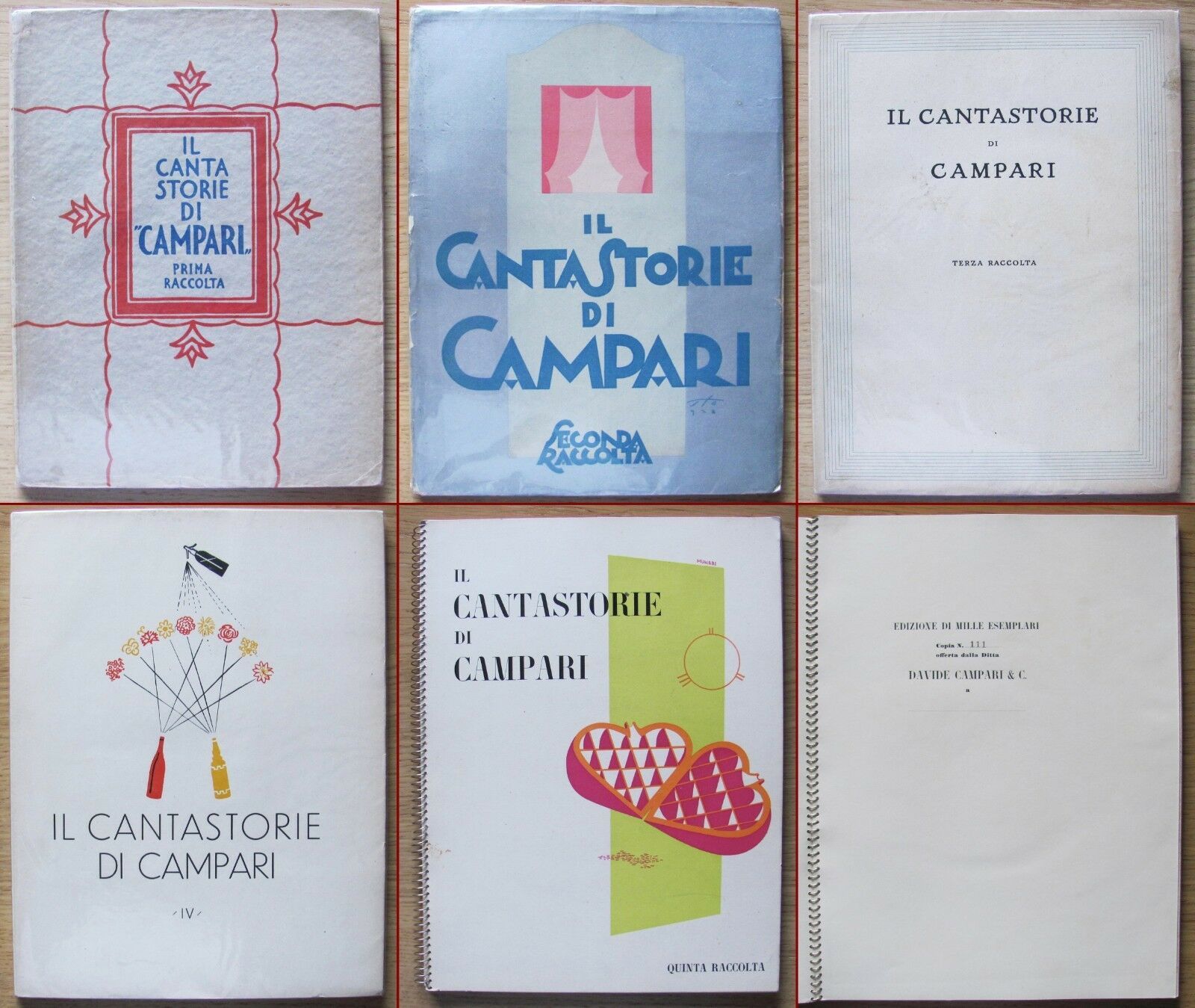 “Il Cantastorie di Campari” (5 volumi – collezione completa, anni 1927-1932) su eBay