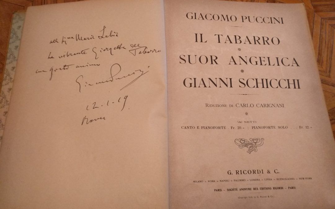 Un bella dedica autografa di Giacomo Puccini alla cantante Maria Labia