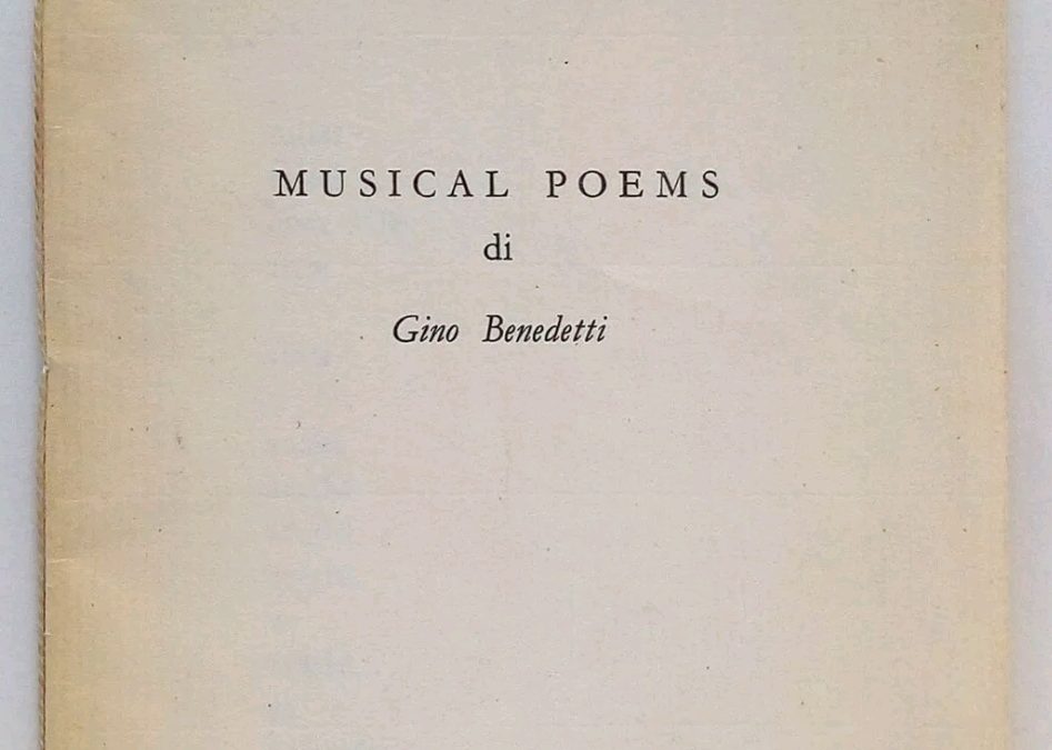 GINO BENEDETTI – MUSICAL POEMS – Edito in proprio, 1967. Poesia visiva. Rarissimo