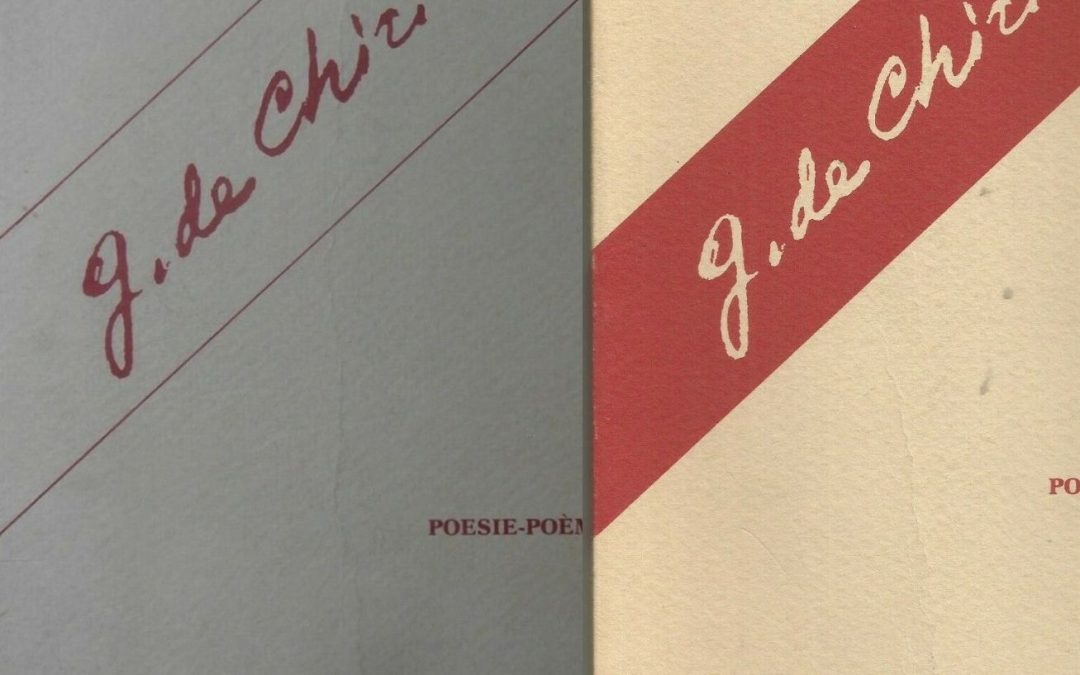 Due interessanti raccolte di poesie di Giorgio De Chirico (1980 e 1983) con illustrazioni dell’autore