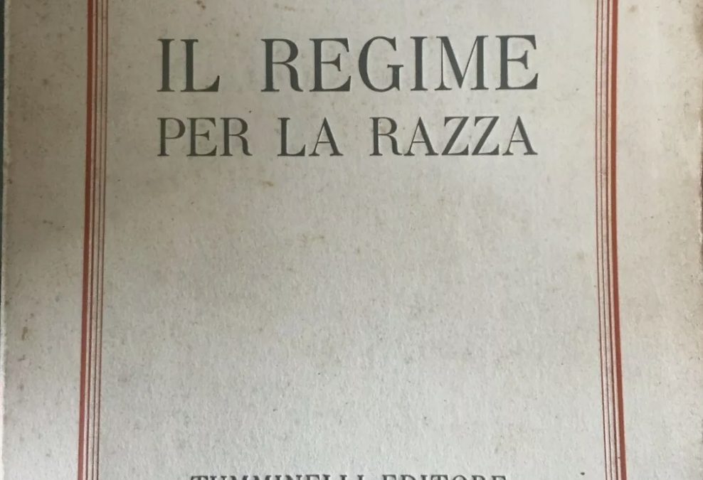 Oberdan Fraddosio IL REGIME PER LA RAZZA Tumminelli editore 1941 RARISSIMO. 45 €