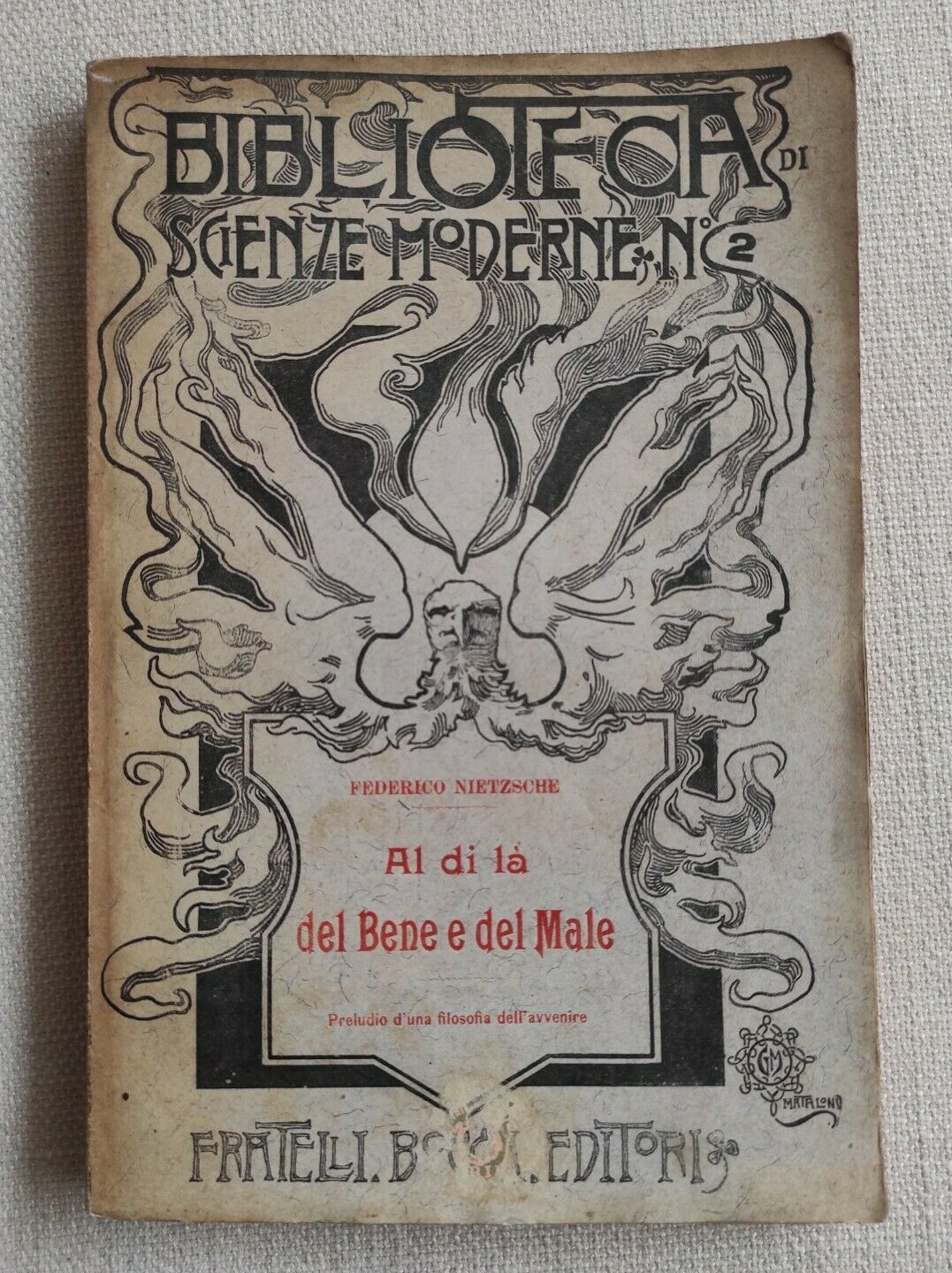 La prima edizione italiana di “Al di là del bene e del male” di Nietzsche (F.lli Bocca, 1898)