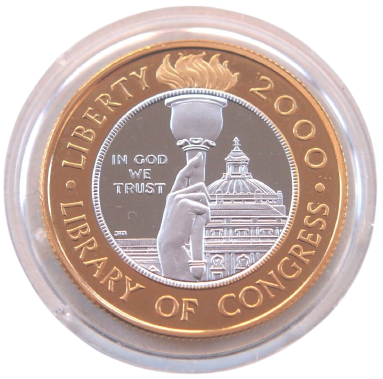 Un souvenir d’eccezione della Library of Congress di Washington D. C.: la moneta da 10$ in oro e platino