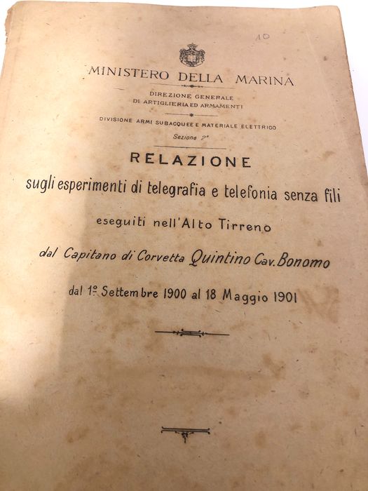 Per i patiti di ‘Marconiana’ un documento unico: “Relazione sugli esperimenti di telegrafia e telefonia senza fili” (1901)
