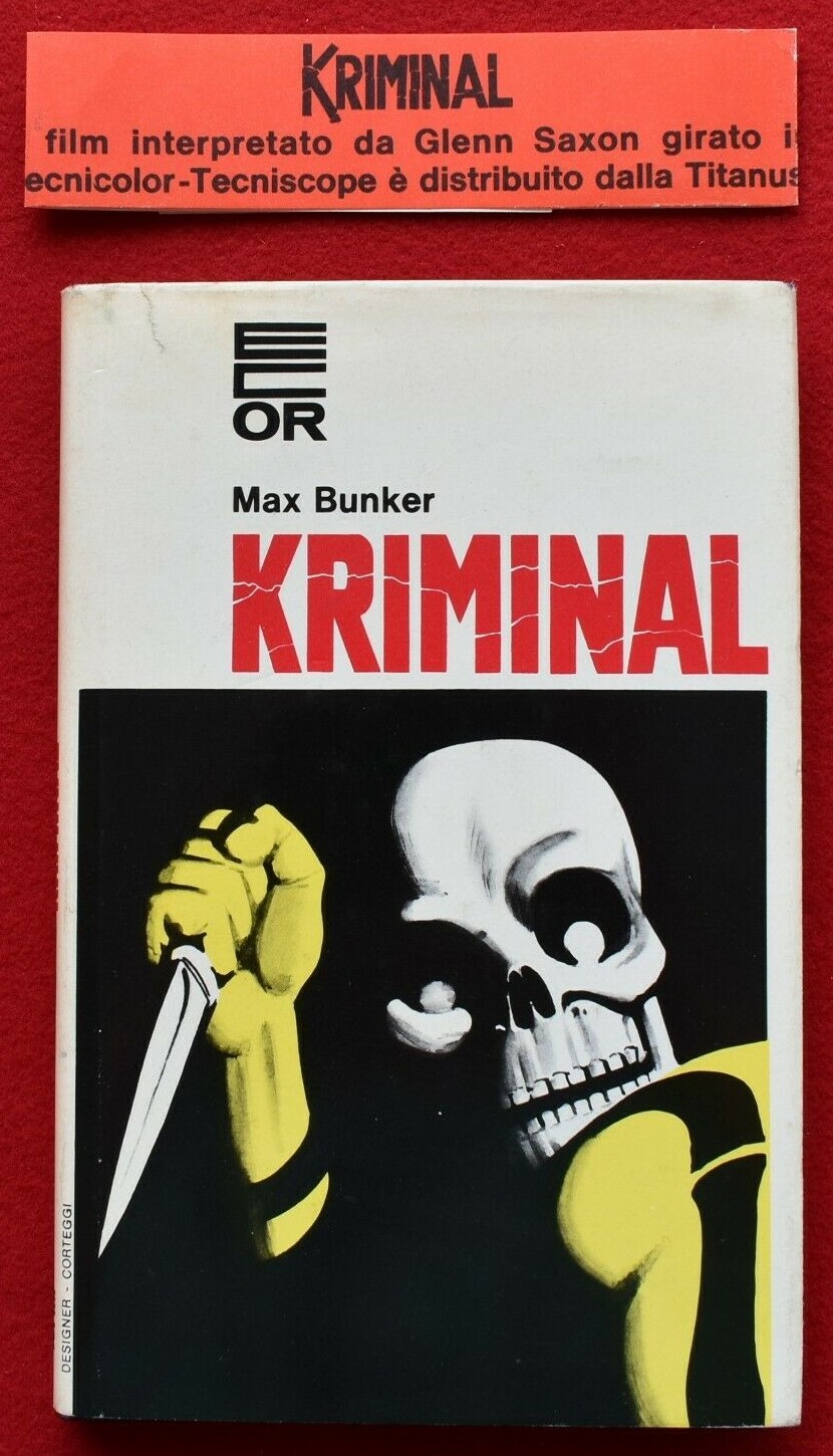 Il libro di Kriminal del 1967 di Max Bunker con la sua fascetta editoriale originale