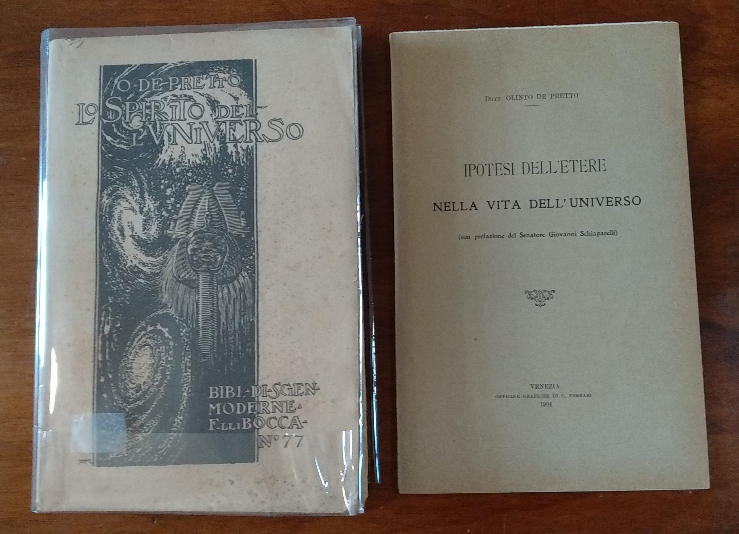I due libri di Olinto De Pretto: il rivale di Einstein o solo un malinteso scientifico?