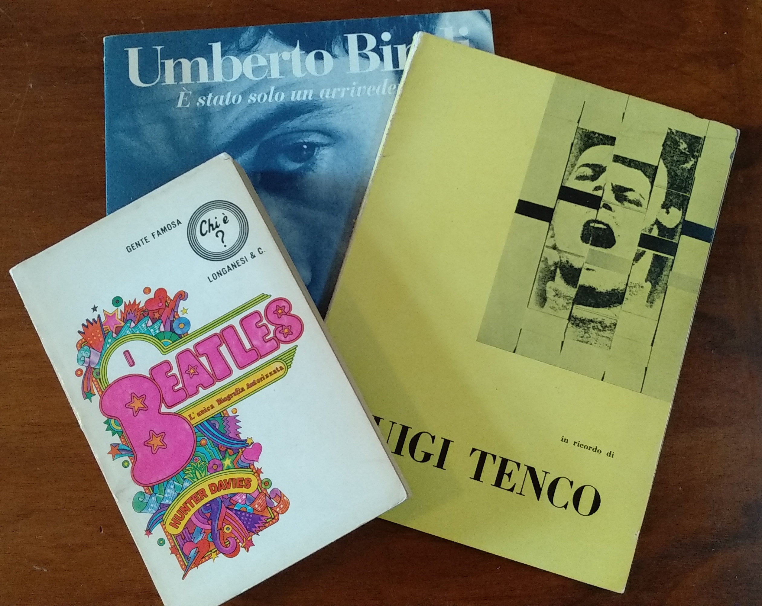 Tre libri rari su grandi interpreti musicali: da Umberto Bindi a Luigi Tenco, fino ai Beatles