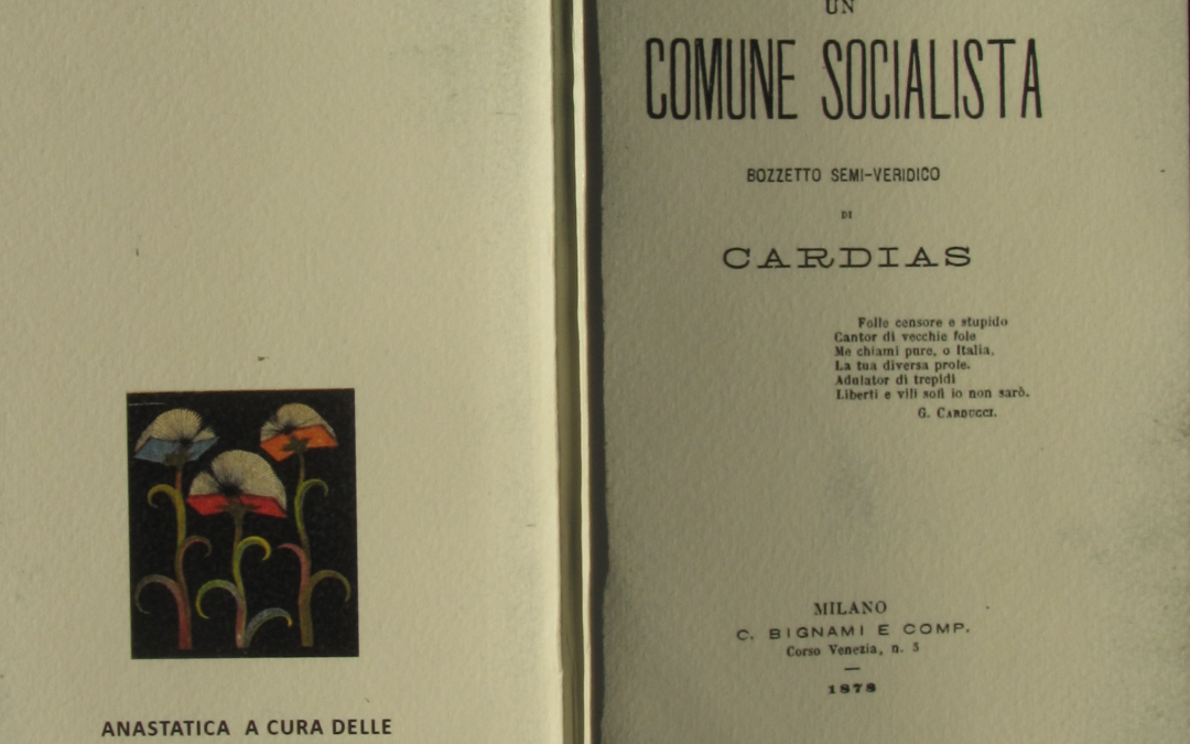 “Un comune socialista” (1878): ristampato il bozzetto di Giovanni Rossi