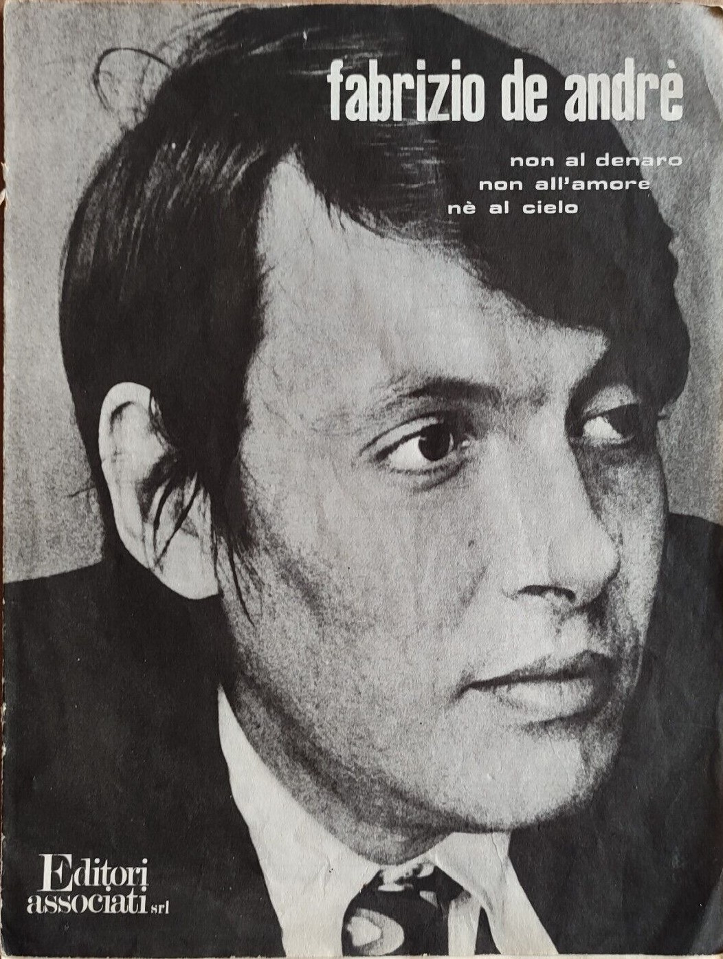 Rarissimo opuscolo testi Non al denaro… Fabrizio De Andrè Ed. Associati 1972