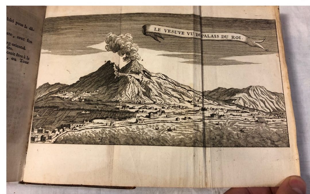Lotto di due rari libri (in francese e italiano) su vulcanologia e terremoti: Vesuvio (1741) e sismologia (1910)