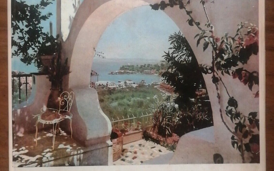 “Case d’Ischia” di Ugo Cacciapuoti (1961): rara copia completa di sovraccoperta per un classico dell’architettura campana