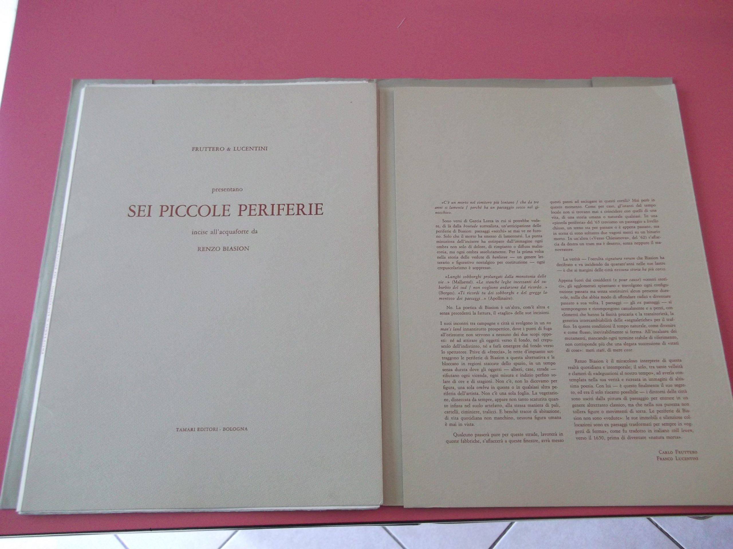 Pezzo raro per i patiti di Fruttero & Lucentini: “Sei piccole periferie” di Renzo Biasion (1978)