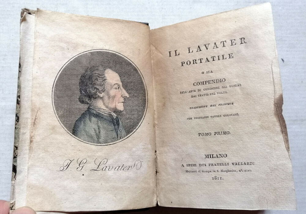 “Il Lavater portatile o sia compendio dell’arte di conoscere gli uomini dai lineamenti del volto” di Johann Kaspar Lavater (1811)