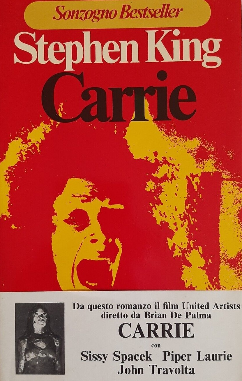 Una copia di “Carrie” di Stephen King in prima edizione 1977 con la fascetta editoriale