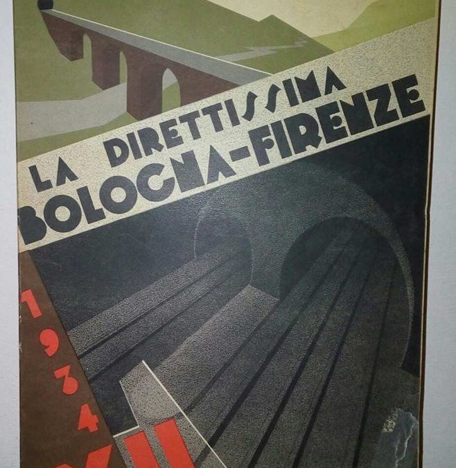 “La direttissima Bologna-Firenze” del Ministero dei lavori pubblici (Istituto geografico De Agostini, 1934)
