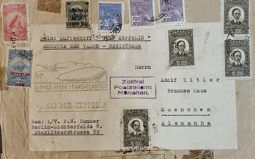 Da un’asta dimenticata del 2003 un reperto inconsueto: l’involucro di un pacco dal Brasile indirizzato ad Adolf Hitler nell’aprile 1932