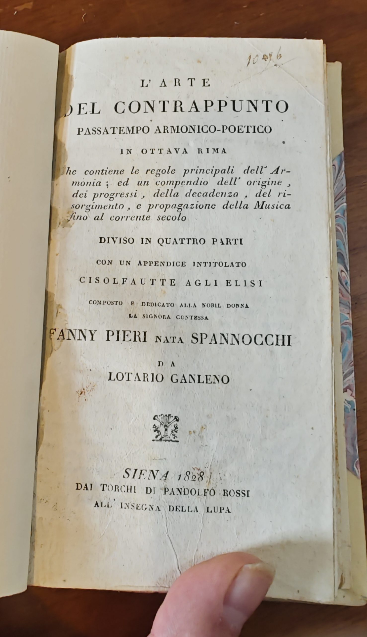 “L’arte del contrappunto” (1828) di Lotario Ganleno: da un misterioso pseudonimo l’opera di Angelo Ortolani